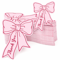 Pink Bow Tie Thank You Cards – 100 Pack Premium Appreciation Tags