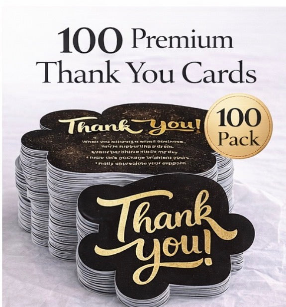 Thank You Cards Pre Written Message Ready to Use -100 Pack
