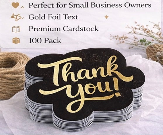 Thank You Cards Pre Written Message Ready to Use -100 Pack