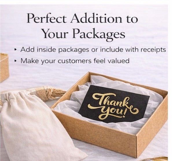 Thank You Cards Pre Written Message Ready to Use -100 Pack
