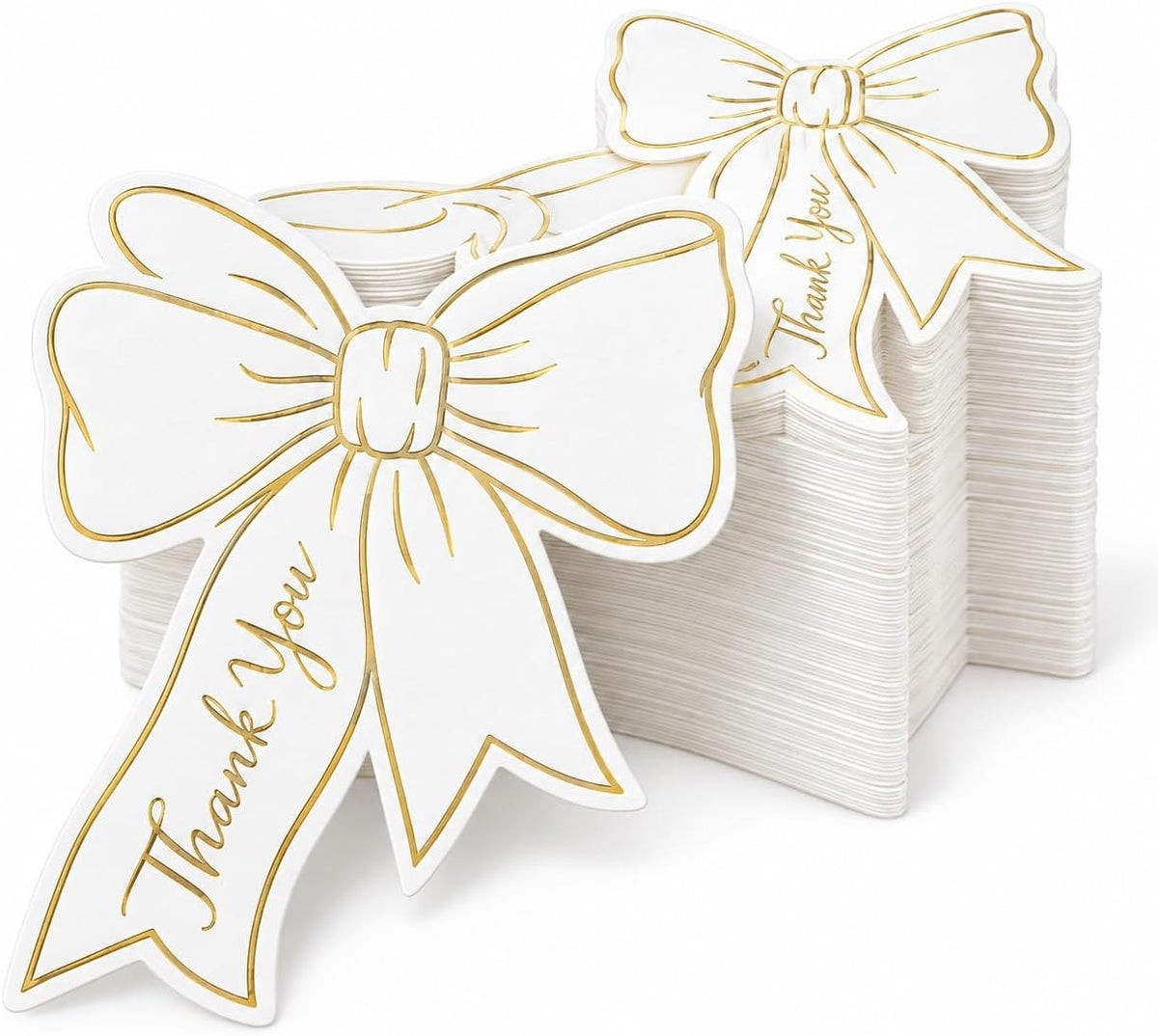 White Bow Tie Thank You Cards, photo 1