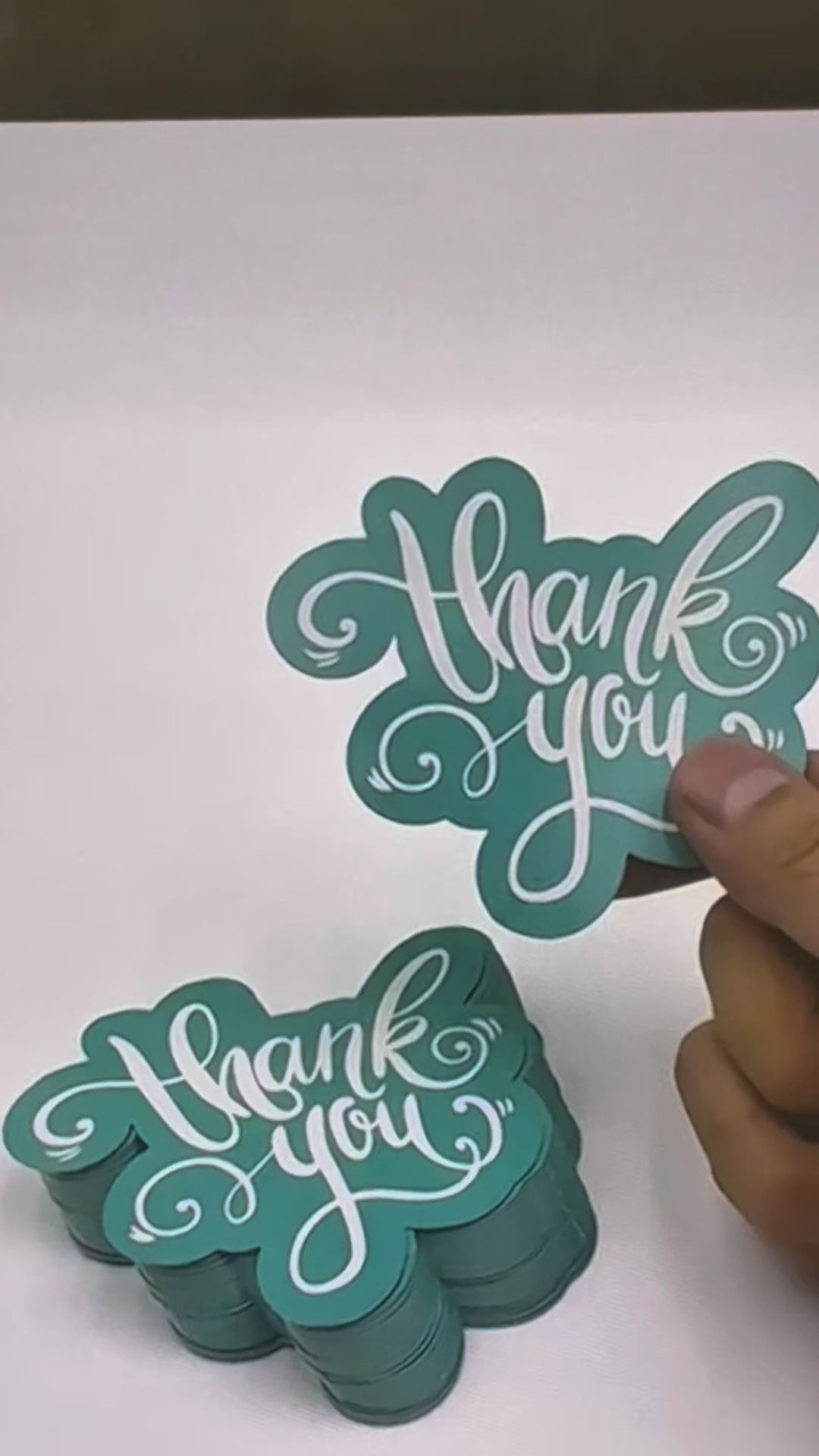 Turquois Thank You Cards -100 Pack With Pre Written Message